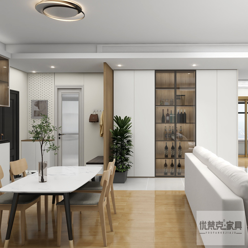 Whole House Custom Wardrobe Factory, Custom Wardrobe Made from Enf Wanhua Hexiang Board, One-Stop Whole House Custom Cabinet Solution