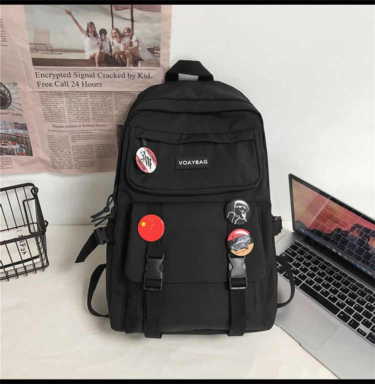 Schoolbag Female Korean Harajuku Ulzzang High School Student Backpack Junior High School Student Large Capacity College Style Ins Backpackpicture20