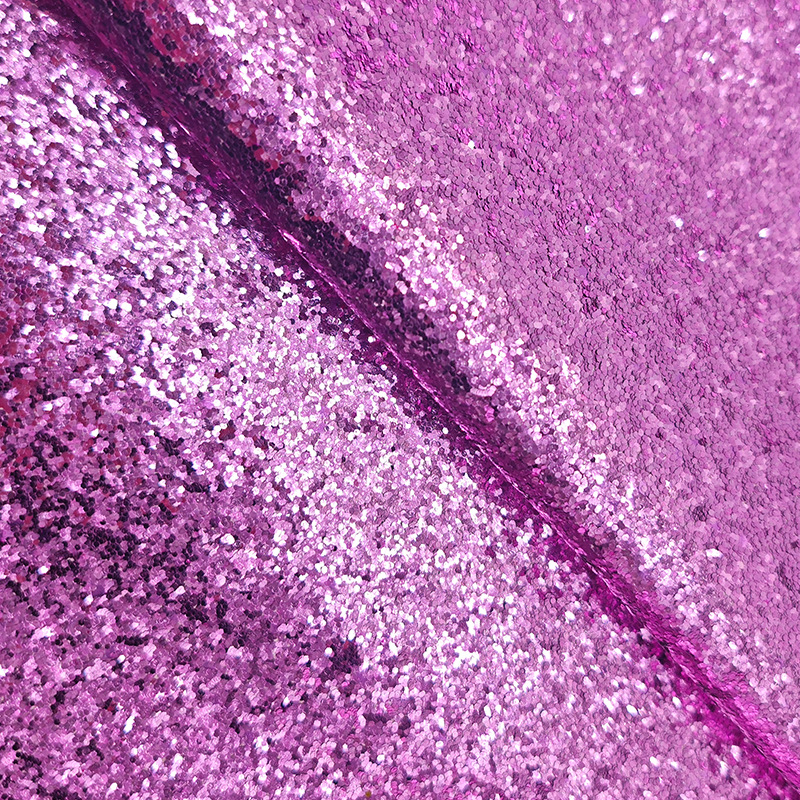 Pu Leather Glitter Coarse Powder Glitter Fabric 0.7mm Glitter Fabric Hexagon Pieces