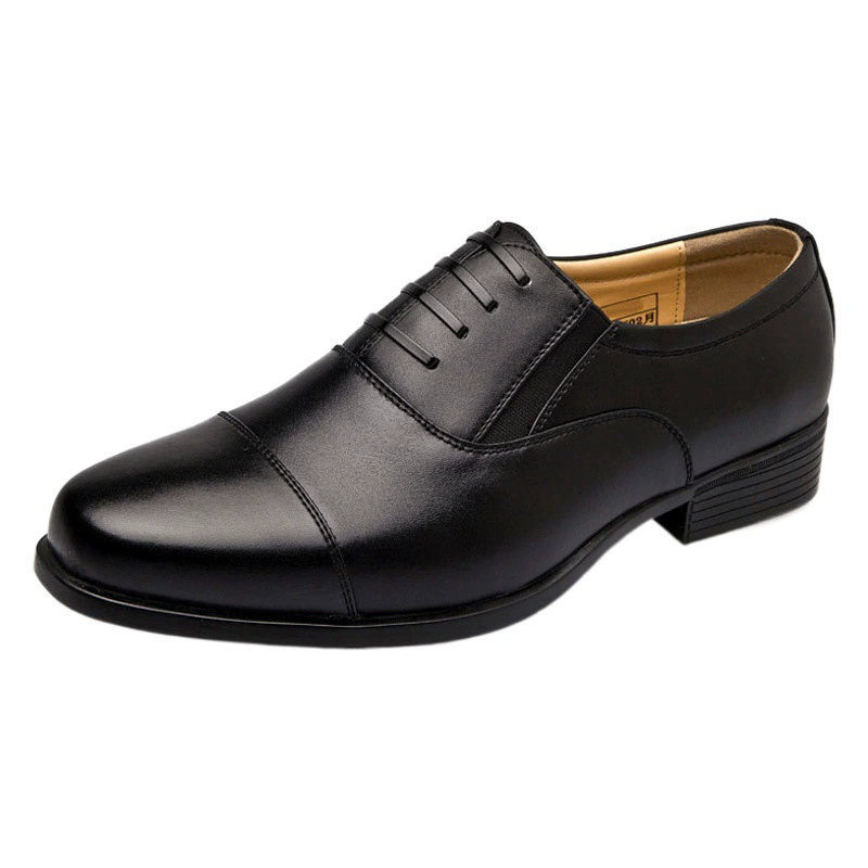 Весенне-осенняя кожаная обувь с тремя суставами, Мужская Профессиональная модельная кожаная обувь из воловьей кожи для государственных служащих, черная Защитная Кожаная обувь с волосами