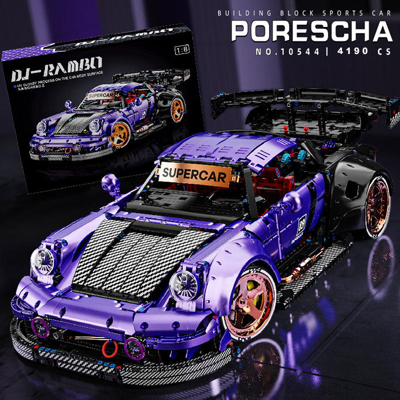 Modelo de coche deportivo K Box 1:8 Porsche 964 para adultos, alta dificultad, regalo para hombres, modelo de coche deportivo de bloques de construcción de montaje libre. image 7