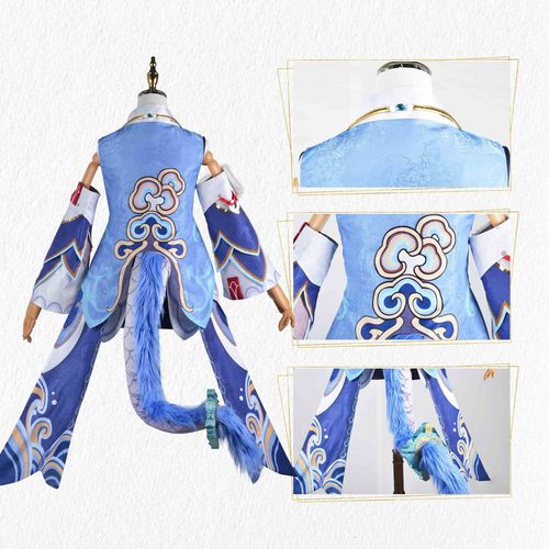 Collapse Star Dome Railway Holding Medicine Dragon Girl Bailu Cos Suit Animation Game Women's Suit Two-dimensional Cosplay Suit