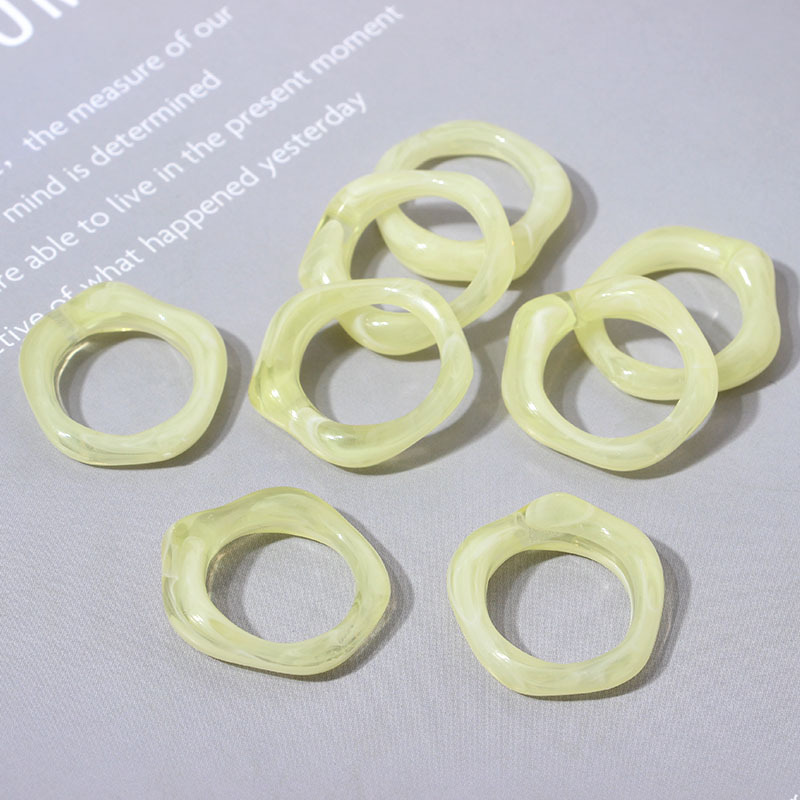 Simple Style Solid Color Resin Women's Rings display picture 18