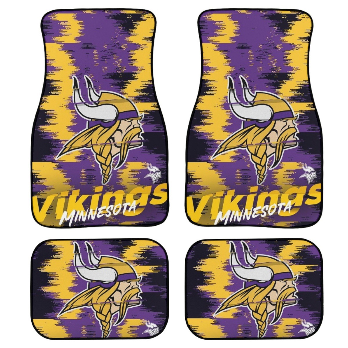 (2개) 대외 무역 게임 핫 매트 NFL 축구 신시내티 타이거스 팬 자동차 전면 및 후면 바닥 매트