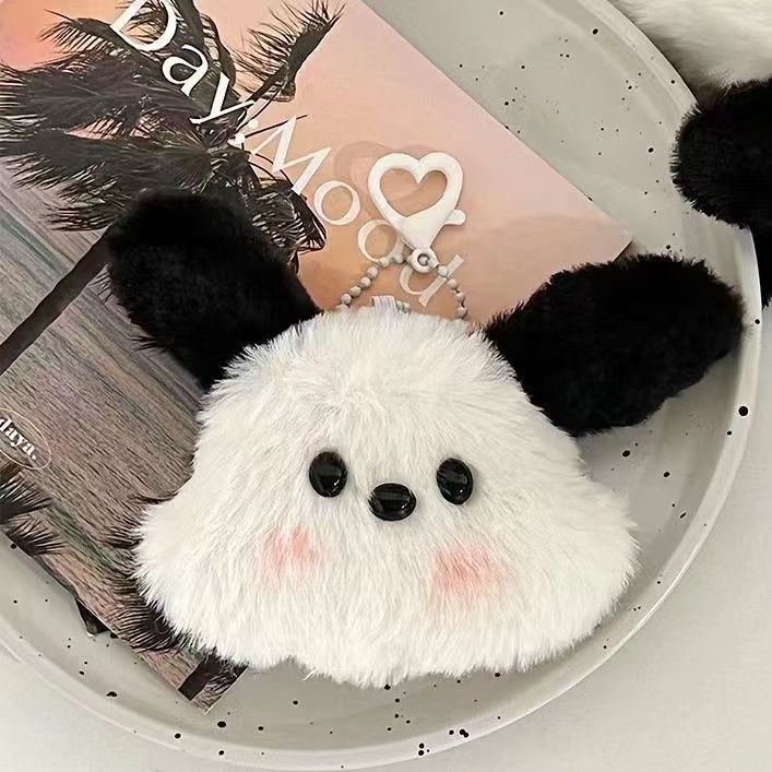 Blush pequeña pacha perros colgantes muñecas bolsos lindos colgantes muñecas peludos juguetes llaveros