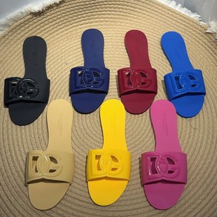 New Fashion Slippers D One-Piece Crystal g Jelly Slippers European and American Fashion