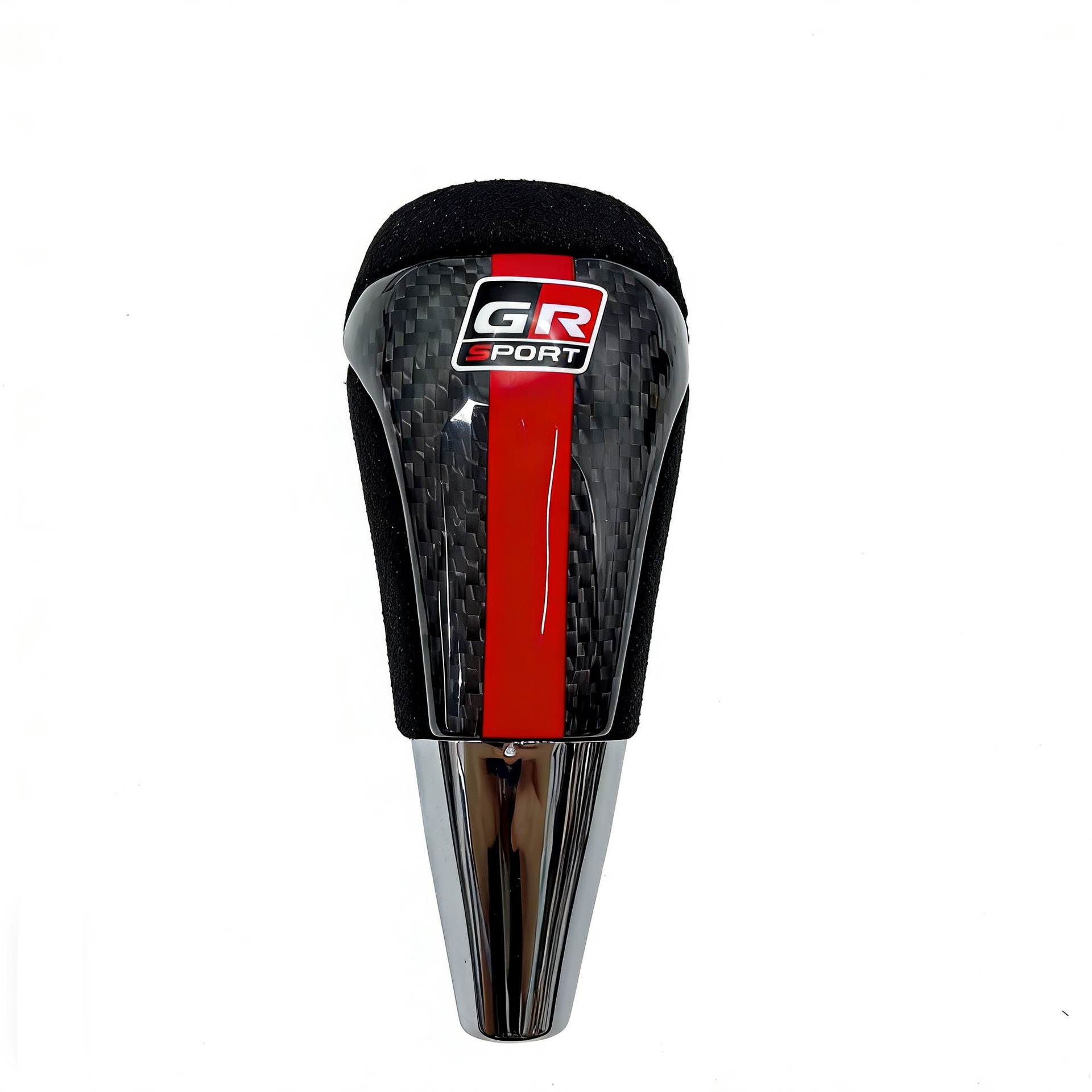 Car modification carbon fiber gear head universal leather automatic shift lever handball wave stick head gear shift handle head