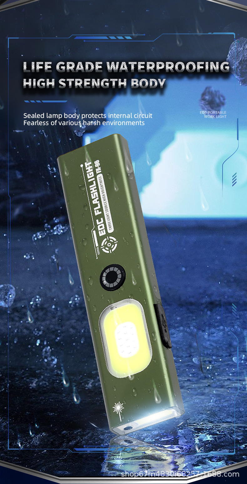 New Led Flashlight Multi-Functional Small Portable Mini Rechargeable Laser Magnetic Work Light