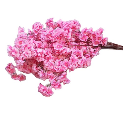 Simulated cherry blossom branch wedding peach plastic fake flowers ceiling drapery flowers indoor exhibition hall floor landscape decoration