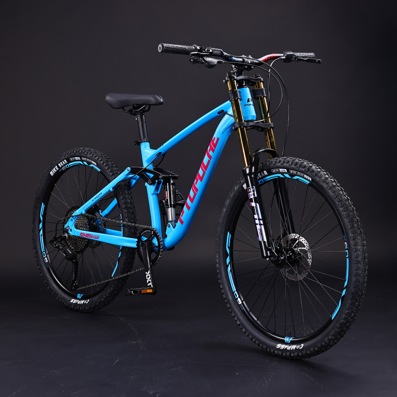 Fabricante 26/27.5 pulgadas cuesta abajo bicicleta de montaña aleación de aluminio cola suave Freno de aceite amortiguación bicicleta de montaña