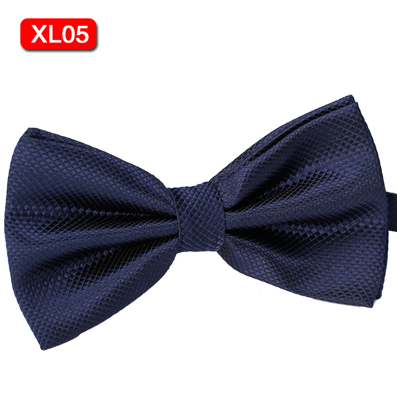 Nuevo color sólido moda simple vestido arco e-commerce fiesta boda color sólido cuadros finos pajarita pañuelo traje