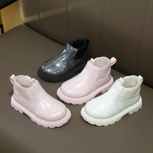 Children's Boots 2025 Autumn and Winter New Girls' Short Boots British Style Girls' Fashion Boots Soft Sole Boys' Leather Boots