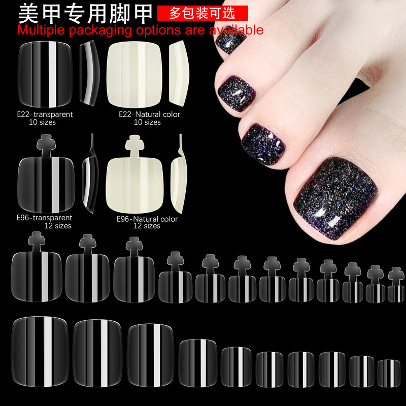 Nail Tips for Toenails, Toenail Stickers, Full Toenail Beauty, Short Fake Toenail Tips
