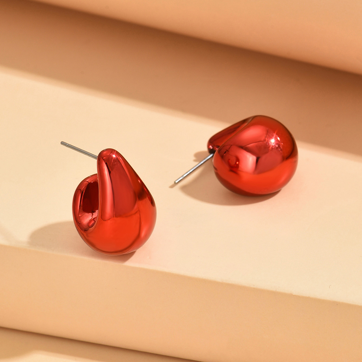 1 Pair Simple Style Classic Style Water Droplets Plating Arylic Ear Studs display picture 7