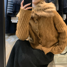 极简风纯色保暖加厚毛衣外套女2025秋冬新款软糯气质百搭针织开衫