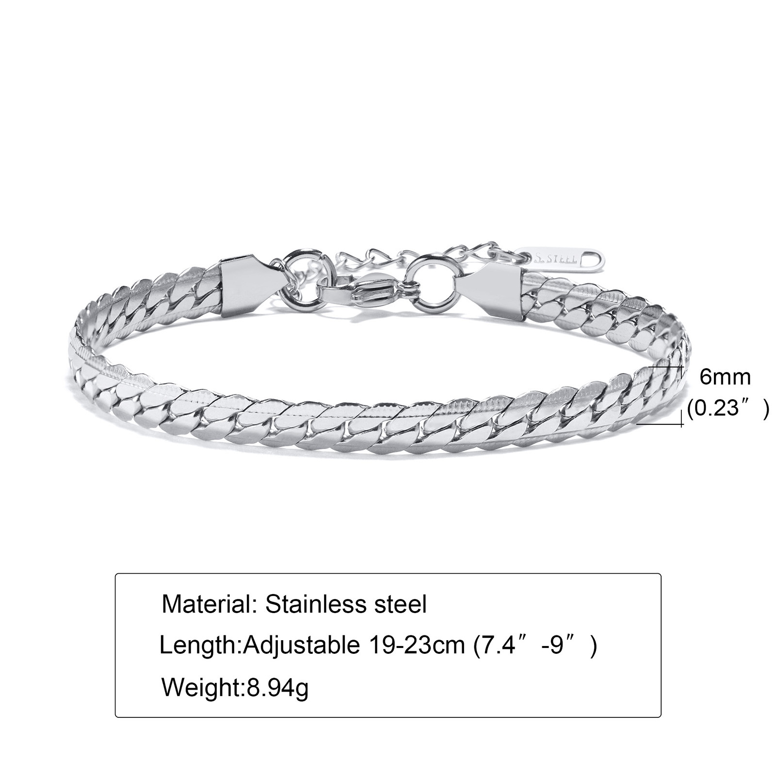 Stainless Steel Simple Style Solid Color Bracelets display picture 3