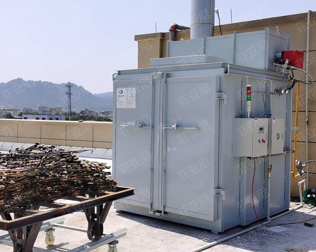 苏州菲亚尼热洁炉脱漆炉 返工件脱漆挂具脱塑退塑炉处理油漆