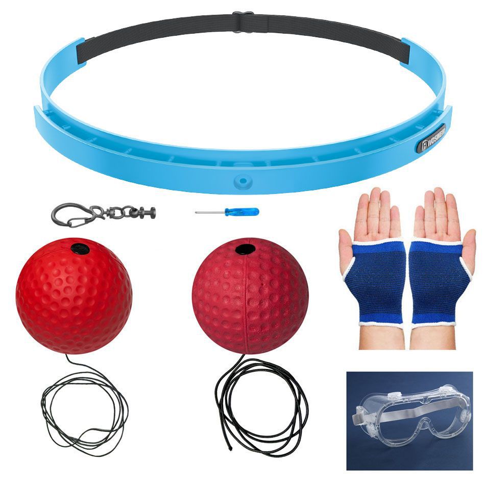 Boxeo de reacción montado en la cabeza bolas de entretenimiento de descompresión para niños bolas de velocidad mágica entrenador de boxeo de ojos para adultos