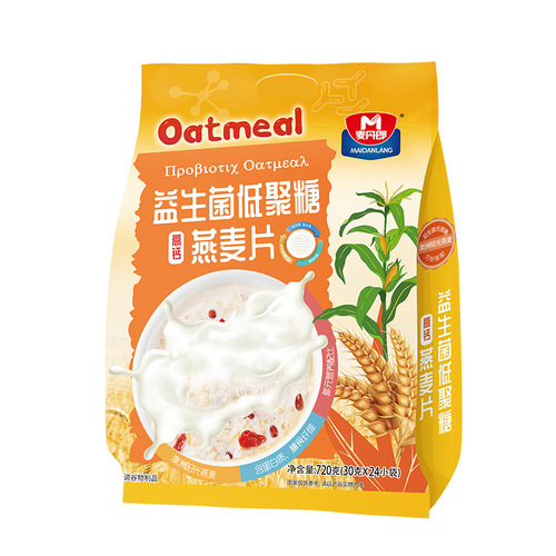 Instant Mix Ginseng Oatmeal Cereal 720g Bag Low Sugar Morning Cereal Snack Filling Meal Replacement Afternoon Tea Supermarket