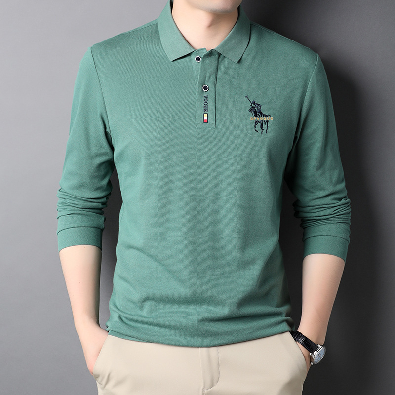 Verano 2023 Paul Camiseta de manga larga de los hombres de la solapa bordada nueva camisa Polo suelta más tamaño casual camiseta de media manga