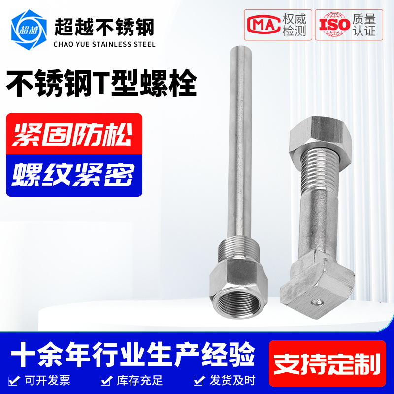 304不锈钢T型螺丝高强度多规格厂家批发不锈钢非标T型螺栓