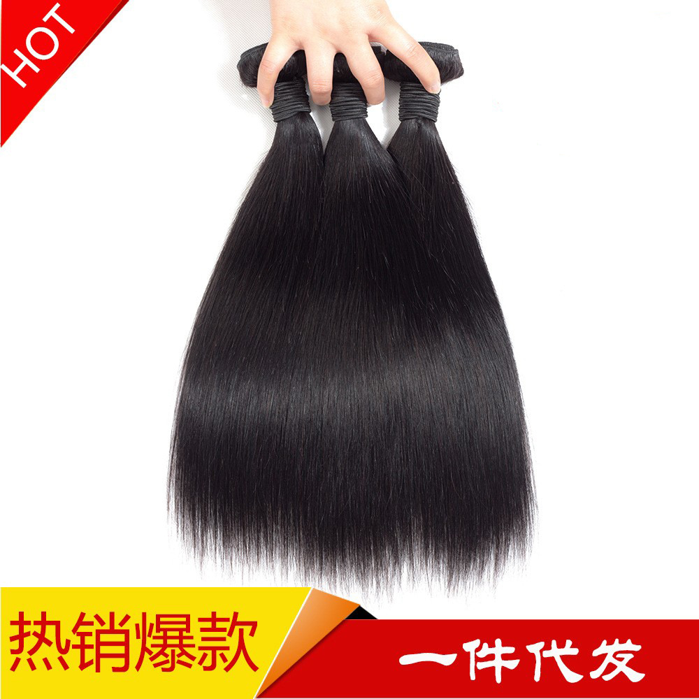 Cross-border selling India hair straight hair bundles 50g human hair curtain manufacturers wholesale at low prices