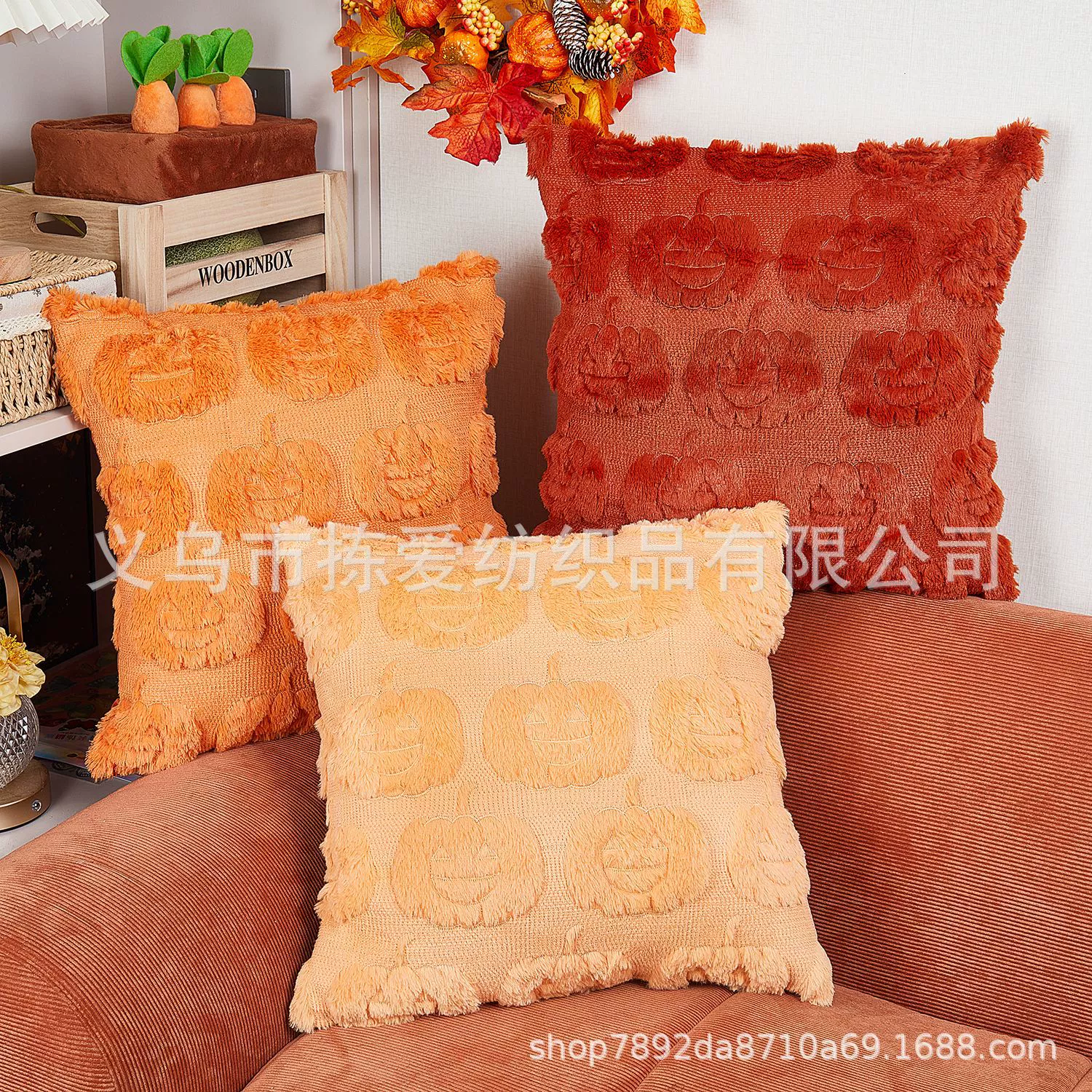 Новая трансграничная наволочка с тыквой на Хэллоуин, декоративная подушка для гостиной, дивана, спальни, прикроватная подушка, домашний текстиль, украшение для дома