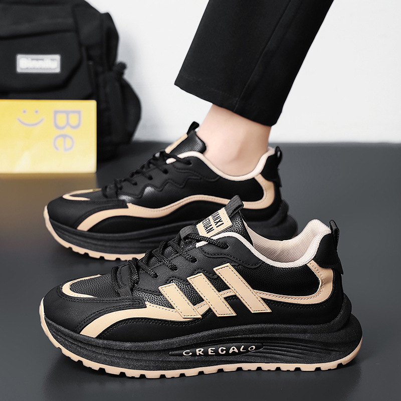 Zapatos de hombre 2026 primavera nueva tendencia popular popular popular zapatos de papá con suela gruesa resistente al desgaste cómodo zapatos deportivos casuales de estudiantes