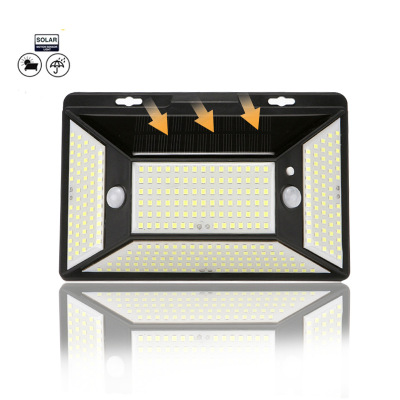 新款316LED太阳能庭院灯家用户外照明四面发光感应墙壁灯|ms