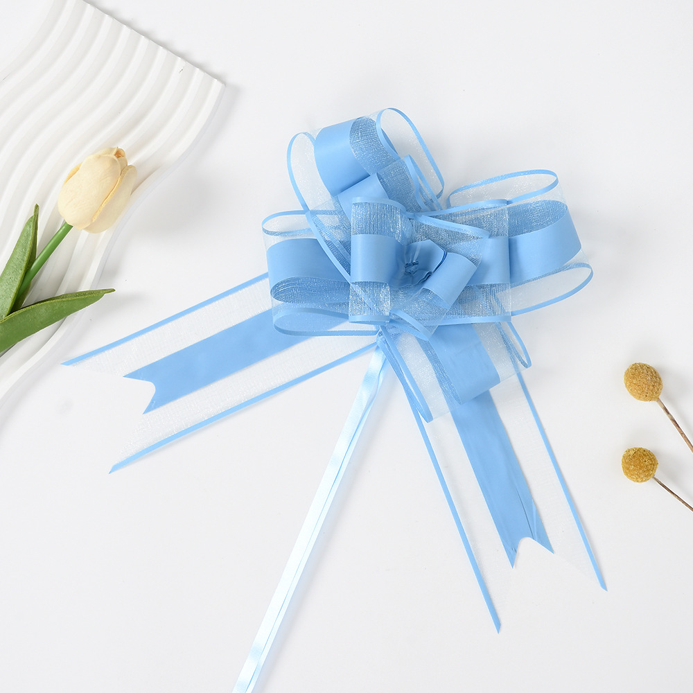 Transfronterizo grande 70 suya nieve arco mano embalaje de regalos de flores decoración de actividades de Navidad dibujar cinta de flores