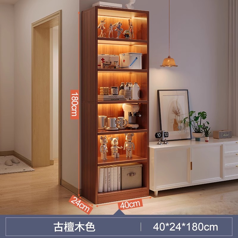 Armario de almacenamiento de varias capas junto al mueble de TV, armario de exhibición de sala de estar, estantería estrecha para el hogar, armario de almacenamiento para el dormitorio, armario de piso a techo