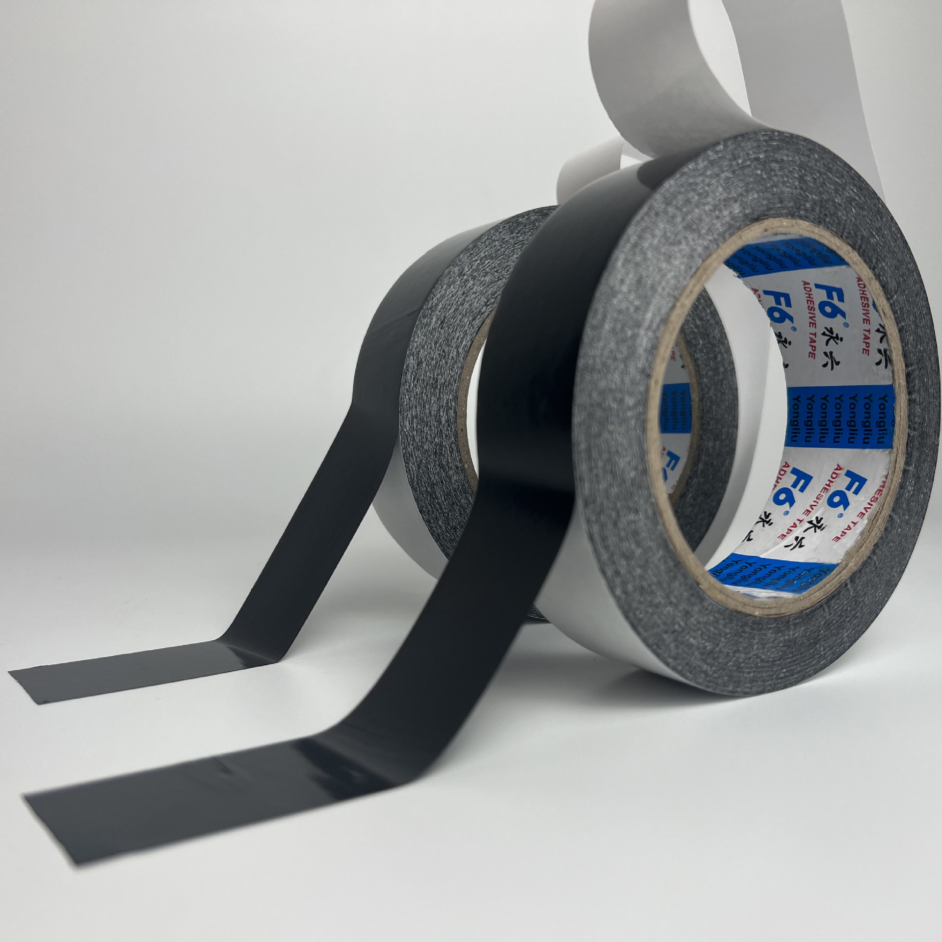 双面pet胶带耐高温黑色120um电子元器件标牌固定不残胶阻燃永六