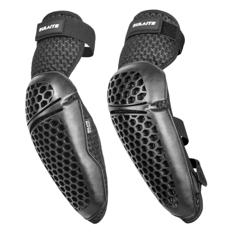 Sulaite Off-Road Cycling Honeycomb Knee Pads, Sports Breathable Heat-Dissipating Elbow Pads, Motorcycle Adjustable Protective Gear