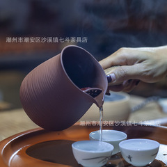 Side-handled teapot with tea separator integrated red clay electric ceramic stove set home health-preserving scented tea white teapot crescent male cup