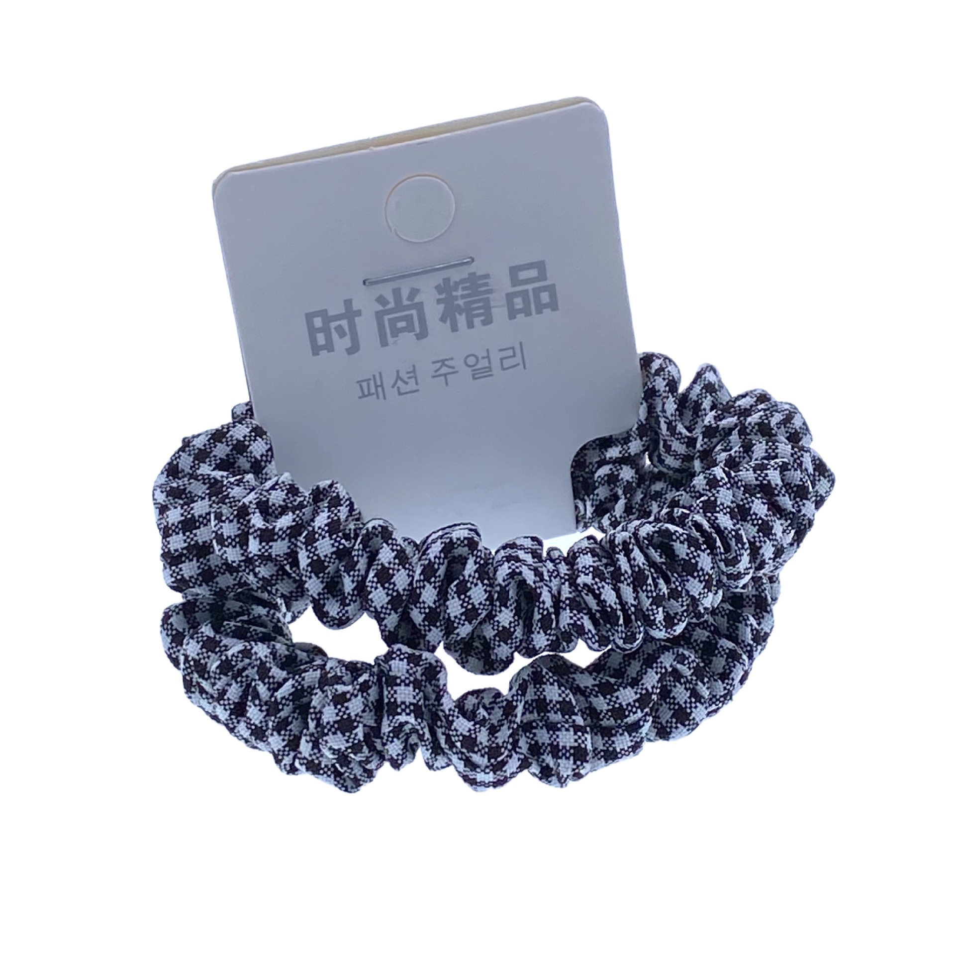 Fábrica directa arruga blanco y negro gran intestino pelo banda cuerda goma banda física tienda dos yuanes tienda accesorios para el cabello accesorios cabeza accesorios al por mayor