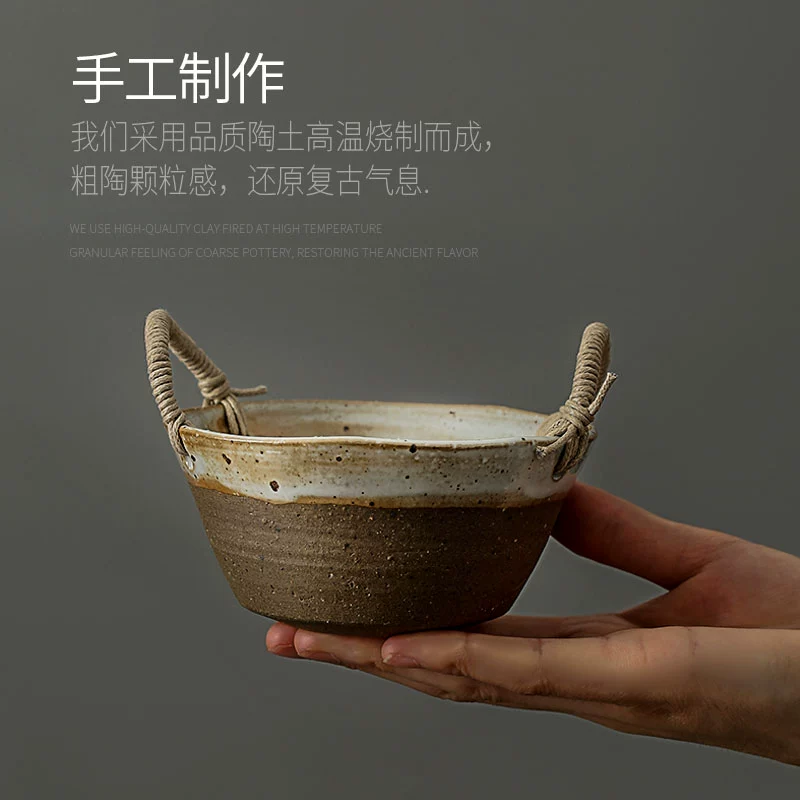 Jingdezhen мини каменная керамическая верёвочная ткань маленькая миска керамическая миска бытовая коммерческая маленькая миска для мороженого