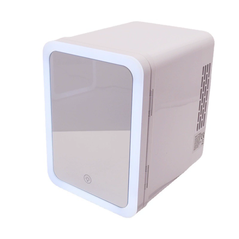 Кросс-бордерный европейский и американский 4-литровый зеркальный LED косметический студенческий мини-холодильник для дома и автомобиля, двойного назначения, с функцией охлаждения и подогрева