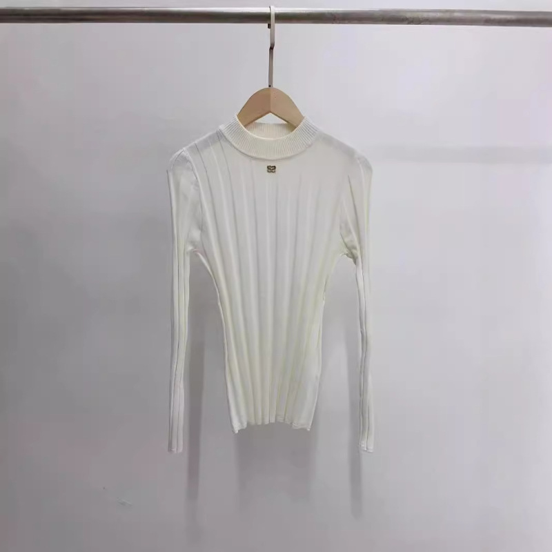 French Niche Fall/Winter 2022 New Round Neck Solid Color Slim Fit Pit Knitted Jacket S