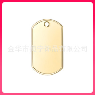✅ Factory Direct Supply Stainless Steel Rolled Edge Dog Tag American Soldier Identity Tag Blank Dog Tag Can Be DIY Engraved Tag