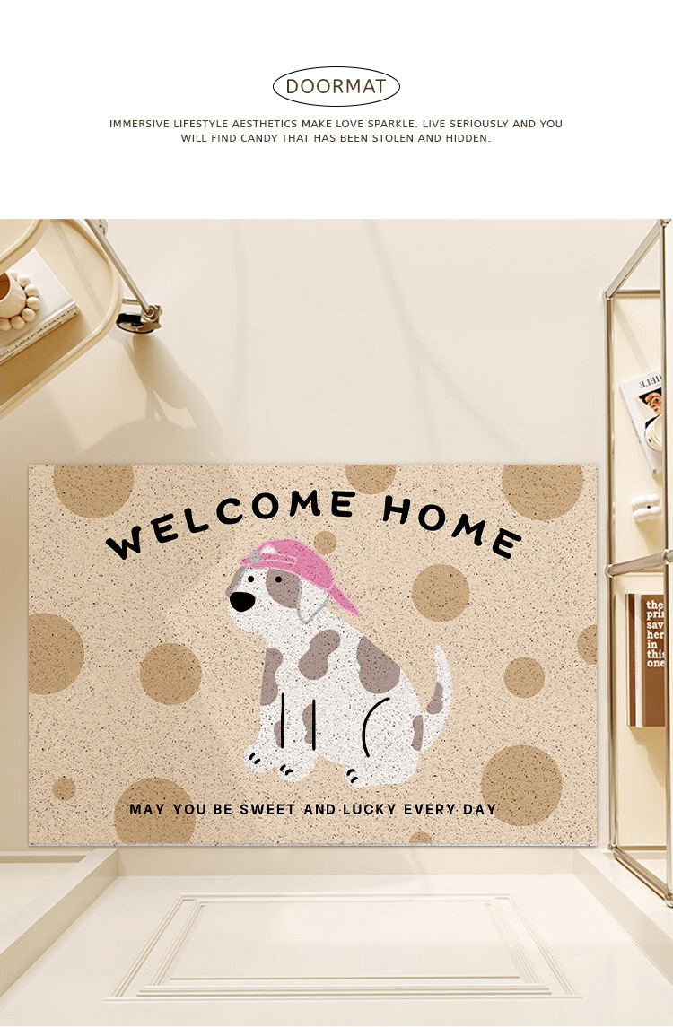 Cartoon Cute Carpet Door Mat Home Entrance Hall Mat Cuttable Doorway Silk Ring Entrance Door Earth Mat