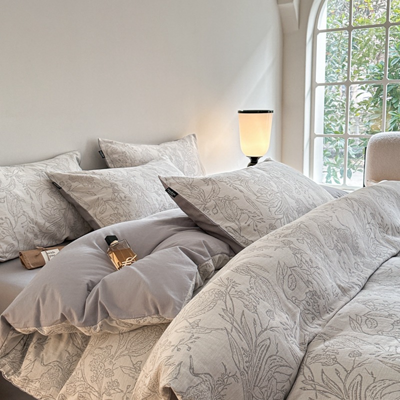 純綿60本4点セットa類母子級新型ジャカード三層糸シーツ布団寝具4点セット