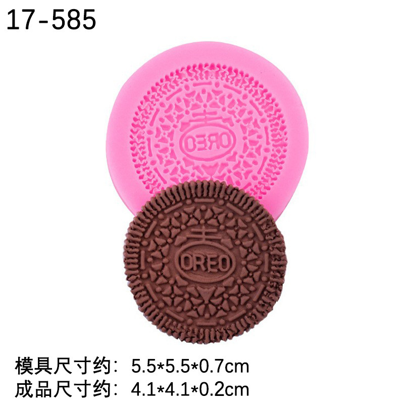 Simulación sándwich galleta Oreo molde de silicona creativa pastel chocolate decoración arcilla cerámica suave epoxi