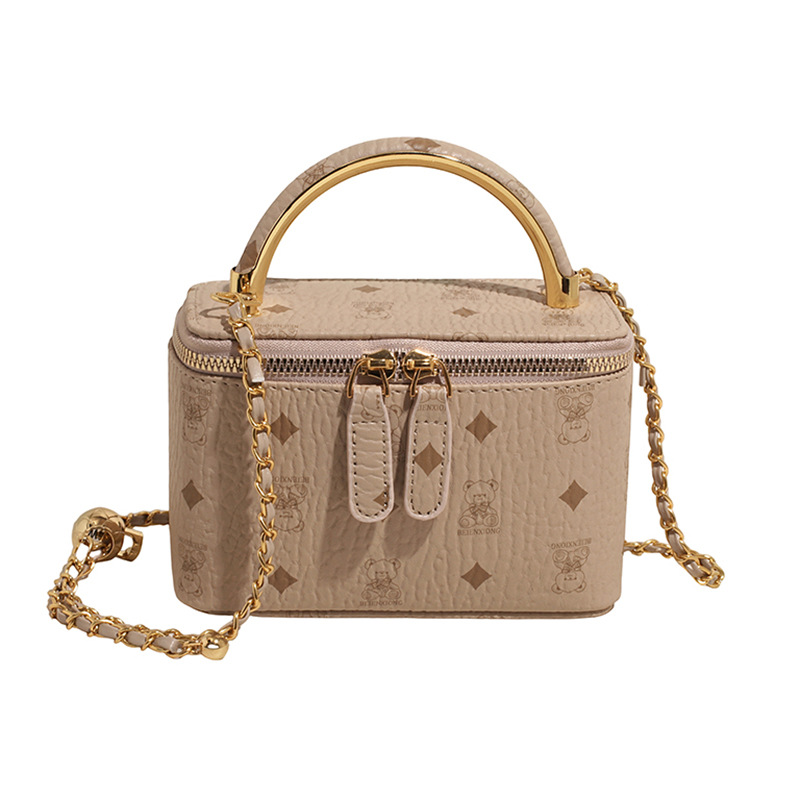 Bolso de mano de alta calidad para mujer 2025 verano nuevo estilo retro impreso bolso de caja textura cadena bolso de mensajero de un solo hombro