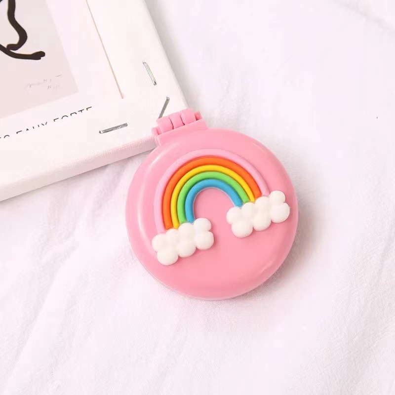 De dibujos animados integrado mini peine plegable cojín de aire peine portátil chica abrigo de aire masaje peine macaron peine venta al por mayor