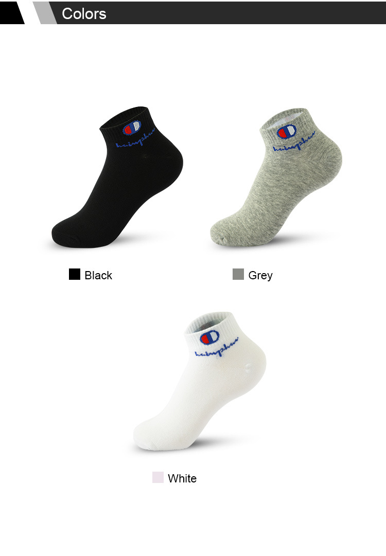 Mens Ankle Socks - Cotton Athletic Socks Breathable Black  White Classic Fashion 51020 Pairs
