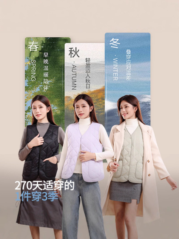 北极绒情侣三防保暖马甲2025新款秋冬时尚加厚保暖坎肩内搭背心|undefined