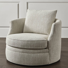 Nordic light luxury living room single chair, American style, washable curved minimalist casual chair, bedroom balcony fabric sofa chair