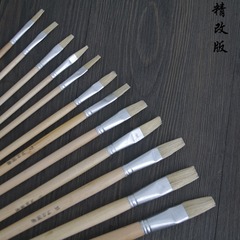 Cultural wood color rod oil painting brushes, watercolor, colored pencil, dauber, boar hair oil painting brushes, factory use brushes, wholesale