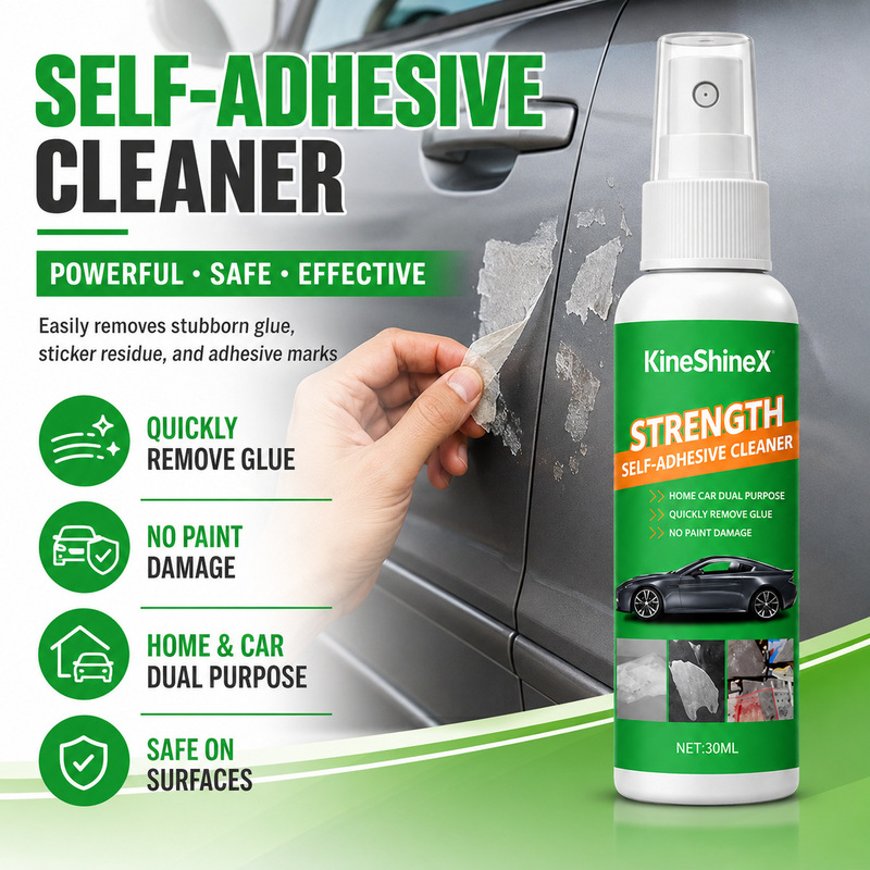 KineShineX Powerful Adhesive Remover, Car Sticker Residue Cleaning Spray, Quickly Softens Residual Adhesive Stains