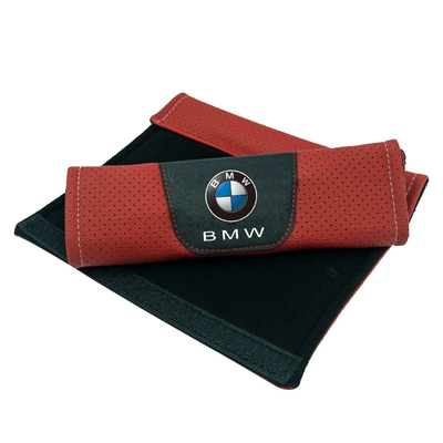 Cross-Border Hot-Selling Car Interior — Seat belt shoulder pad - bmw-red-1-pair